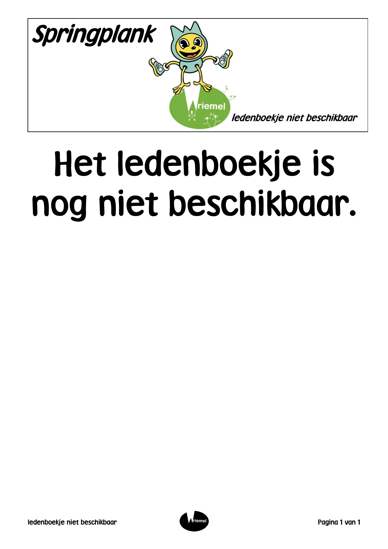Springplank Ledenboekje