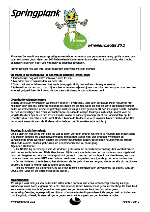 Springplank Infoboekje